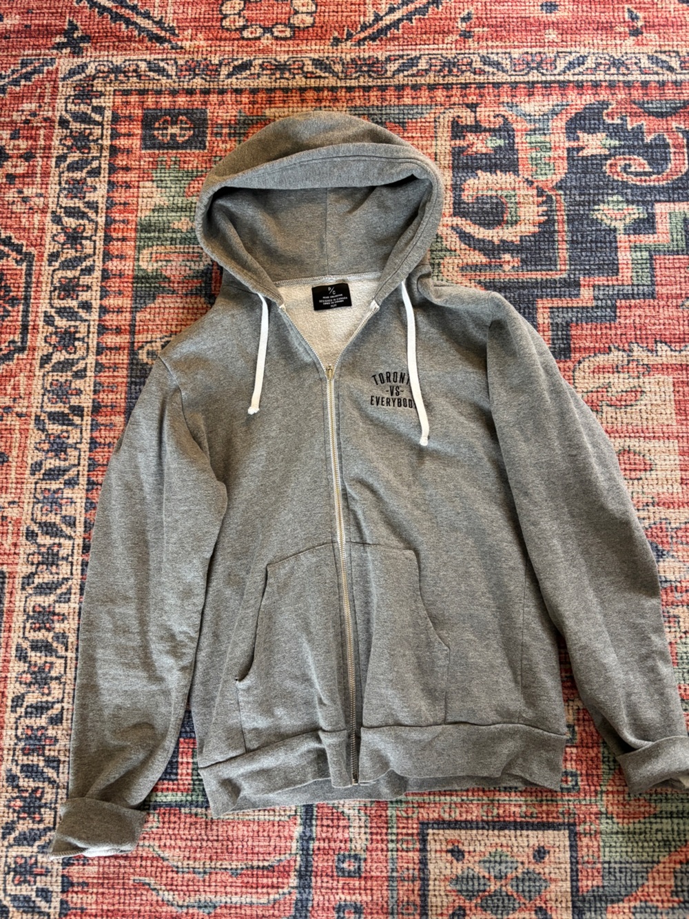 Peace Collective Toronto Vs Everybody Grey Hoodie, Unisex M